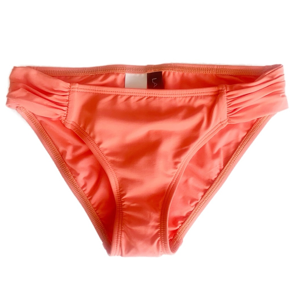 La Blanca Shirred-Side Hipster Bikini Bottoms Size 2